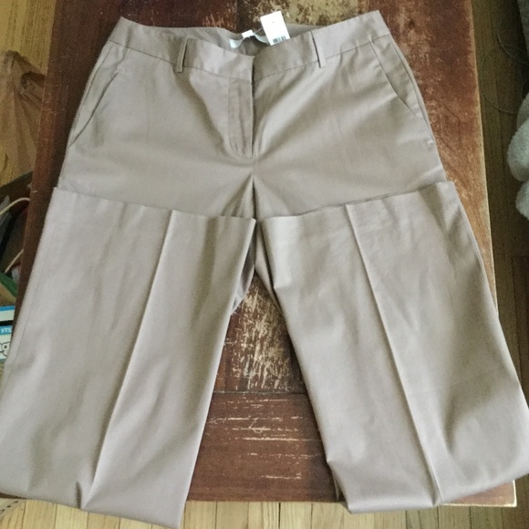 NWT LOFT Khaki Tan Dress Pants Trousers Stretch Cotton Blend - Sz 6 - Picture 4 of 11